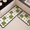 Kitchen Super Absorbent Floor Mat Irregularly Shaped Non-slip Rug Bathroom Non-slip Door Rug Ideal for Kitchens and Bathrooms