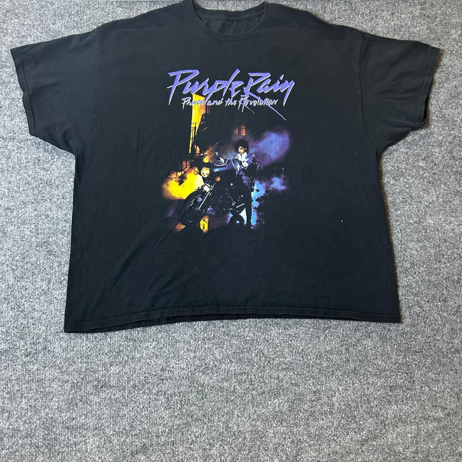 T-ShirtPrince T-Shirt Mens Size 3XL Black Purple Rain Graphic Movie Tee Short Sleeve S
