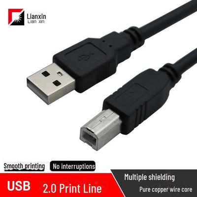 Schwarzes USB 2.0 A/B Druckerkabel mit reinem Kupfer Quadratischer Anschluss