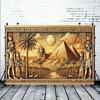 Egyptian-themed party banner, multi-colored ancient Egyptian design background, suitable for indoor and outdoor decoration.