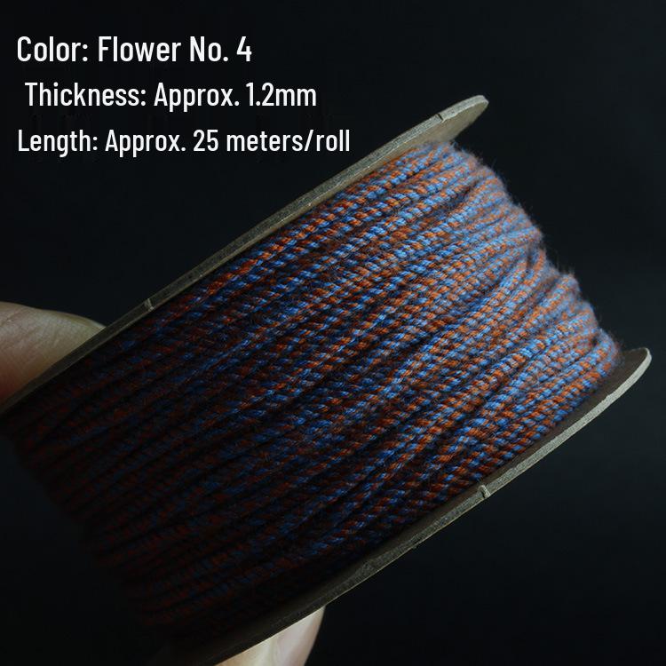 Multi-Color Hand-Twisted Cotton Rope for Beading and DIY Projects
