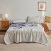 New Solid Color Simple Striped Air-conditioned House Summer Quilt Wabi Series Cotton Summer Quilt Four-piece Set
