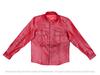 Camicia da uomo elegante e formale in vera pelle di agnello, fatta a mano, casual, classica
