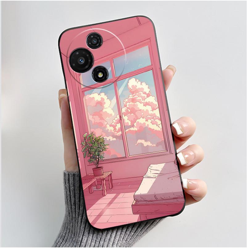 Soft Silicone Black Casing For TCL 60R 5G/60 5G Anti-scratch Cover For TCL 60 SE Nxtpaper T521K Penguins Design Shell