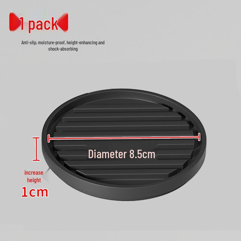 Black Rubber Anti-Slip Wheel Pad for Furniture, Chairs, and Baby Cribs