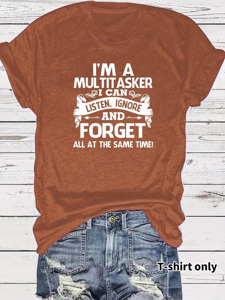 European & American Summer I'MA LIS Round Neck Short Sleeve Casual Fashion T-Shirt