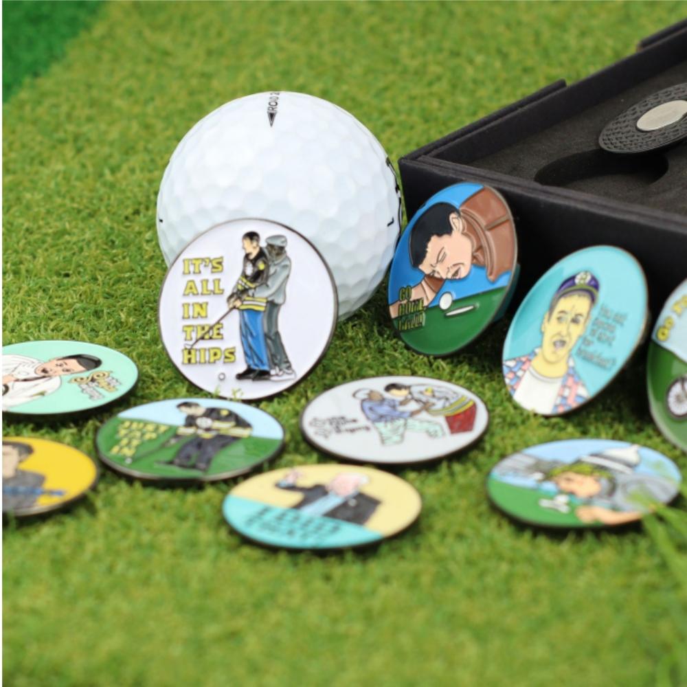 New stock golf hat clip with fun Happy Gilmore ball mark Golf Mark LY4682 5