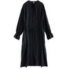 Long sleeve plus size black vintage new in dresses for women casual loose spring autumn dress