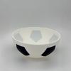 Ball Pattern Soccer Snack Tray with Center Drink Slot, 4 Section Serving Bowl for Table Snacks, Dish for Chips, Crackers and Pretzels, 5.9 In