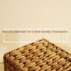 Straw Woven Tissue Box Cover Natural Household Tissue Holder Environmental Protection Lightweight Dryer Sheets Holder
