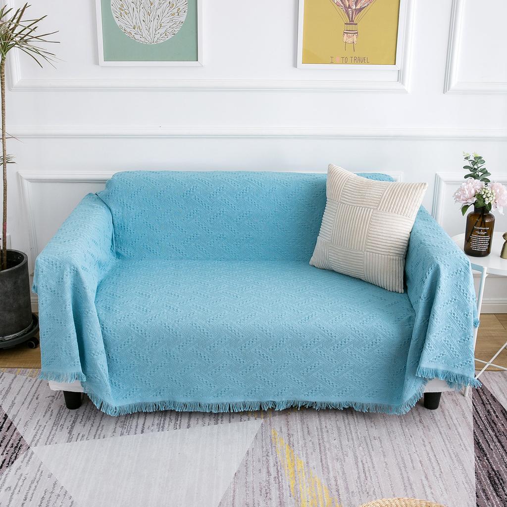Solid Color Four Seasons Cotton Blanket Simple Cushion Sofa Towel Fashion Afternoon Blanket