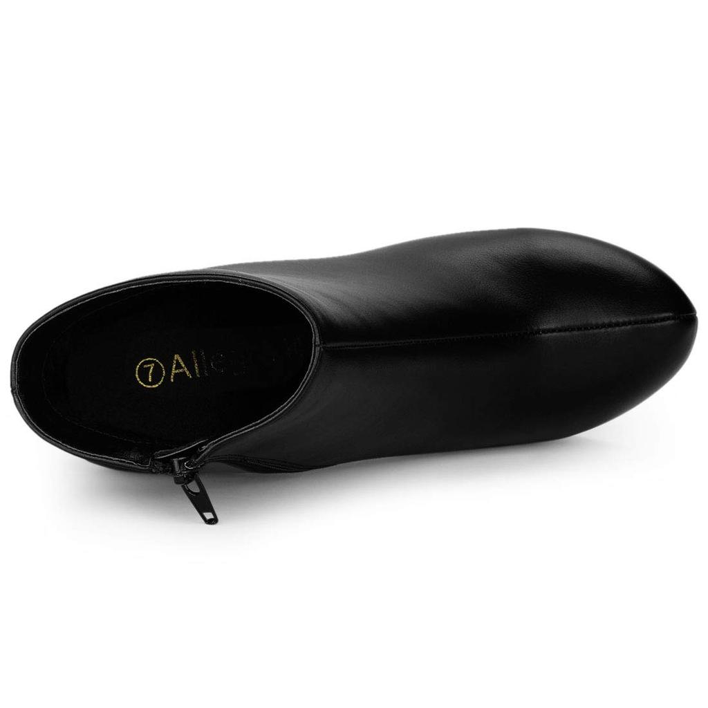 Allegra K Women's Platform Chunky Heel Ankle Boots, Black, Size 24.0 cm