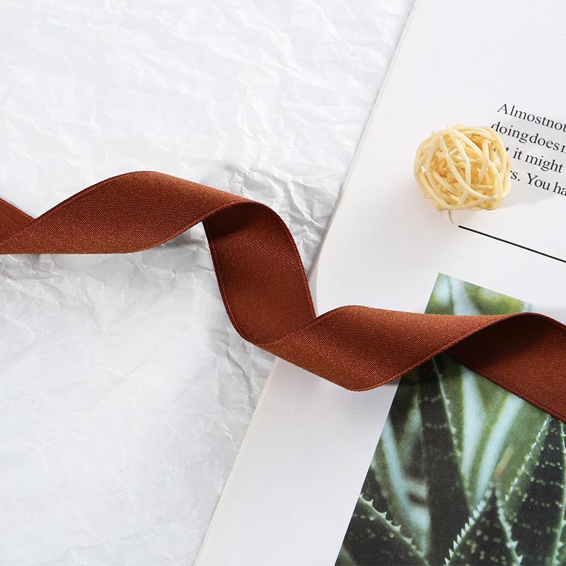 Double-Sided Matte Webbing Thickened Polyester-Cotton Jewelry Trophy Decorative Accessories Bow Colored Ribbon