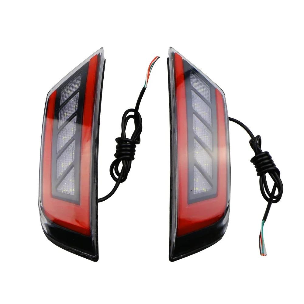 For Ford Ecosport 2013-2025 2Pcs Car Rear Bumper Lignt Driving Warning Brake Turn Signal LED Light Lamp Exterior Accessories