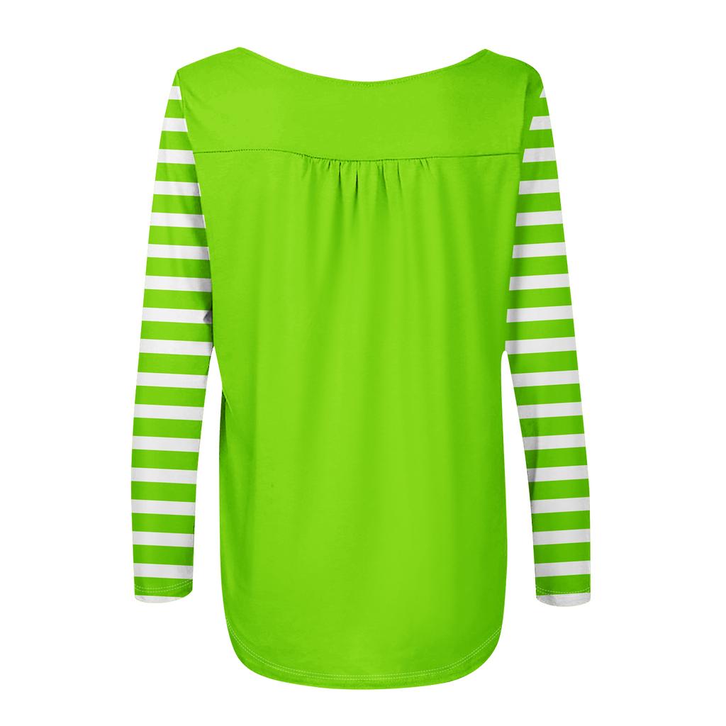 Dámská tunika s dlouhým rukávem Volné topy Ležérní oversized topy Plisovaná tunika Zapínání na knoflíky Ležérní dámské topy s potiskem