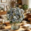 Artificial Flowers Silk Rose Wedding Wreath Home Room Dining Table Festival Decora Outdoor Yard Garden Bridal Bouquets DIY Gifts