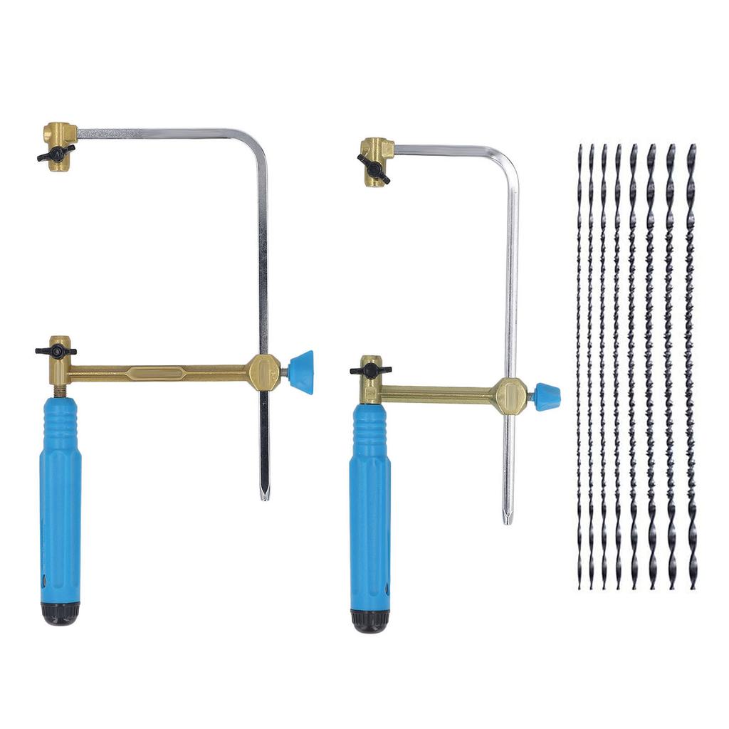 Laubsäge 70mm + 100mm Multifunktionale Holzbearbeitung Basteln Drahtsäge mit 8 Sägeblättern für den Bau