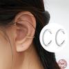 WOSTU 925 Silver Ear Cuff Clip Earrings Round Zircon Without Piercing Stack Earrings For Women Fashion Jewelry CQE842