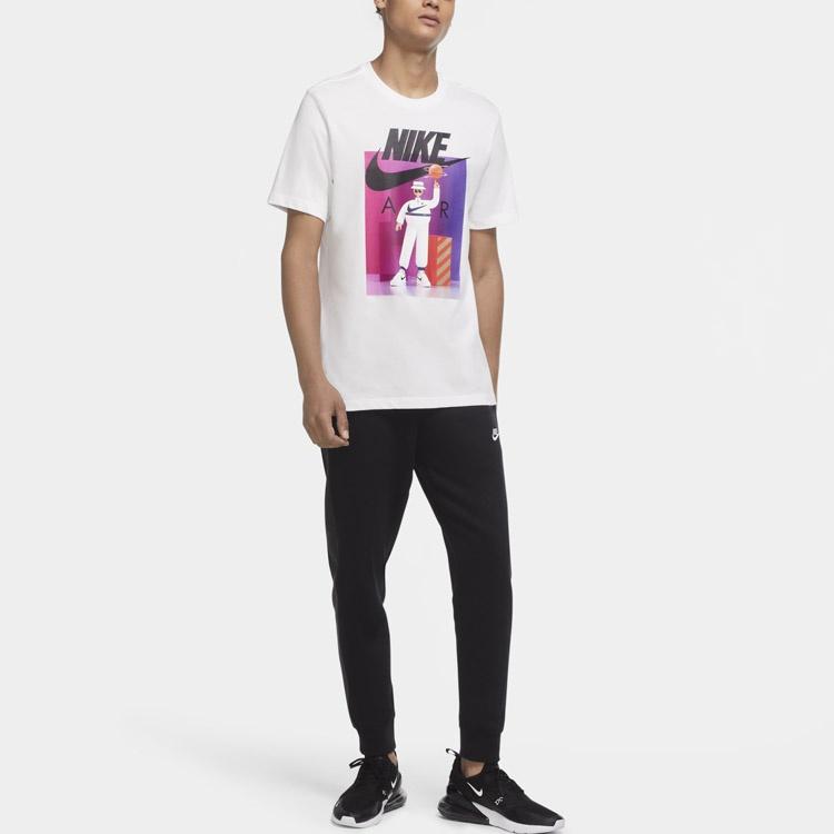 Nike Sportswear Printing Short Sleeve 'Airman Futura White' Men's CW0411-100