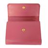 Used 11569 Saffiano Compact Wallet 1MH025 QWA F0505 7942 Pink Trifold Unused Logo Metal Peony Women's from Japan