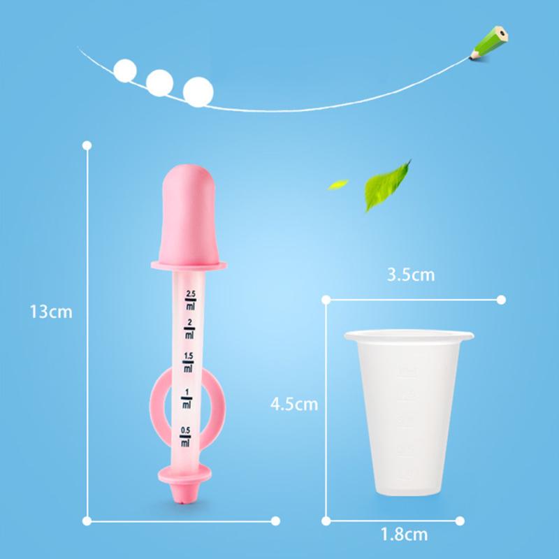 Kids Baby Dropper Shape Simple Silicone Medicine Feeder with Scale