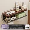 Walnut Bathroom Toilet Paper Holder & Storage Shelf