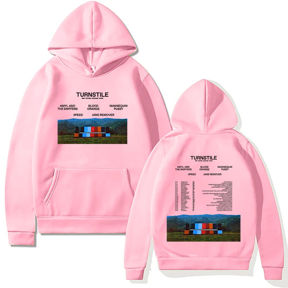 Turnstile Band Hoodies Turnstile The Never Enough Tour 2025 Sweatshirt Unisex Hip Hop Rock Street Pullovers Two Sides Streetwear