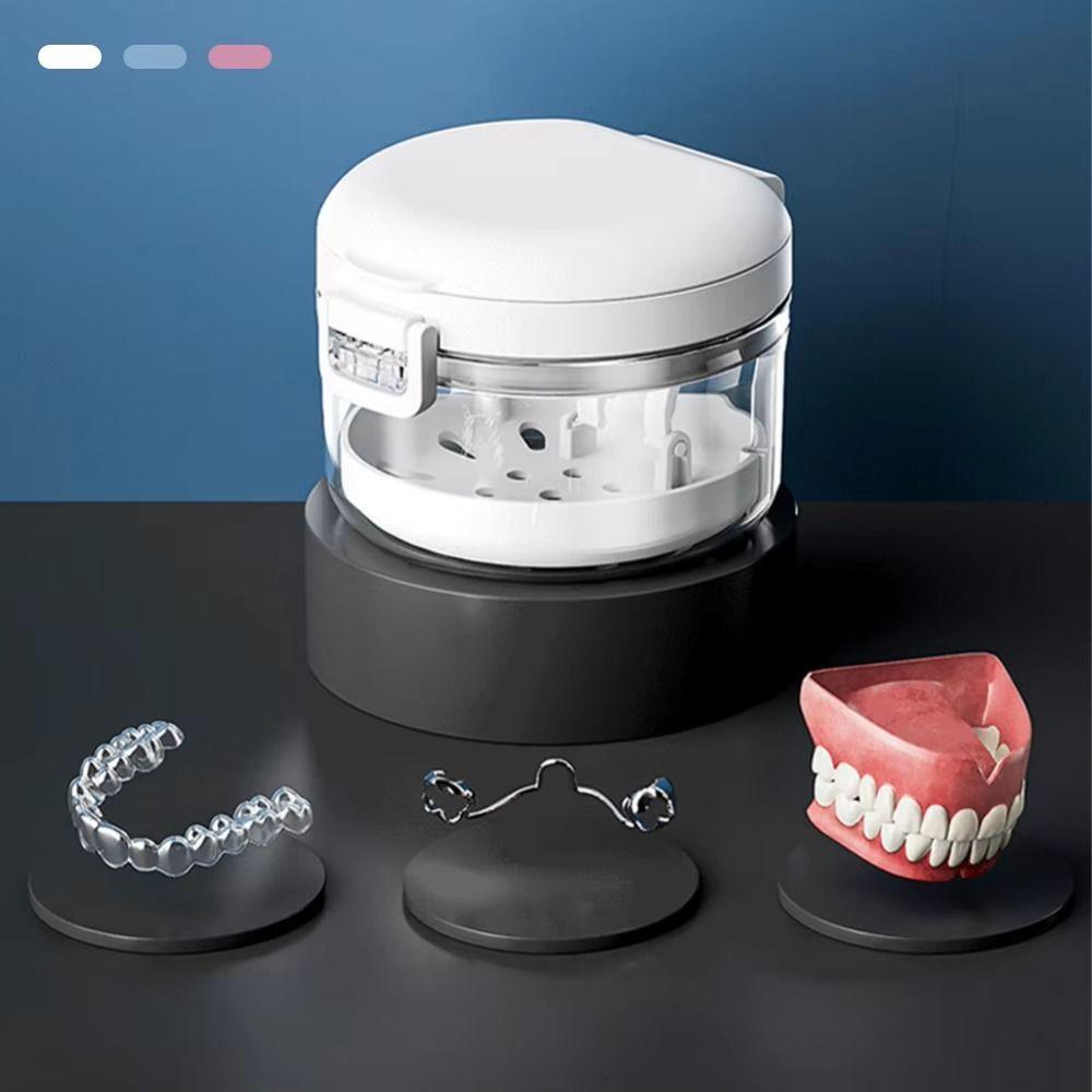 Leak-proof Orthodontic Retainer Box Magnetic Cap Invisible Teeth Container Dental Care