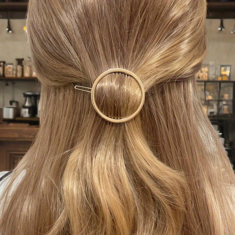 Elegant Round Zinc Alloy Hair Clip