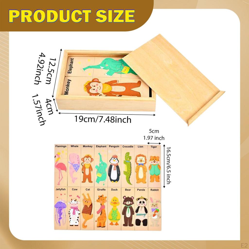 Wooden Puzzle Toy,Kids Educational Toy,Sorting Matching Board,Animals Game Number