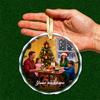 Personalized Christmas Ornament ,Custom Photo Crystal Pendant, Unique Christmas Gift For Couples,Family Home Xmas Tree Decor