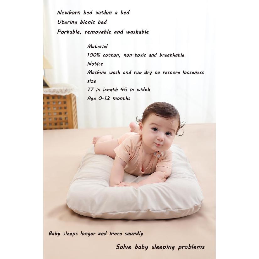 Baby Lounger,Baby Lounger Pillow,Baby Lounger Nest Cover for 0-12 Month (Mist Blue)