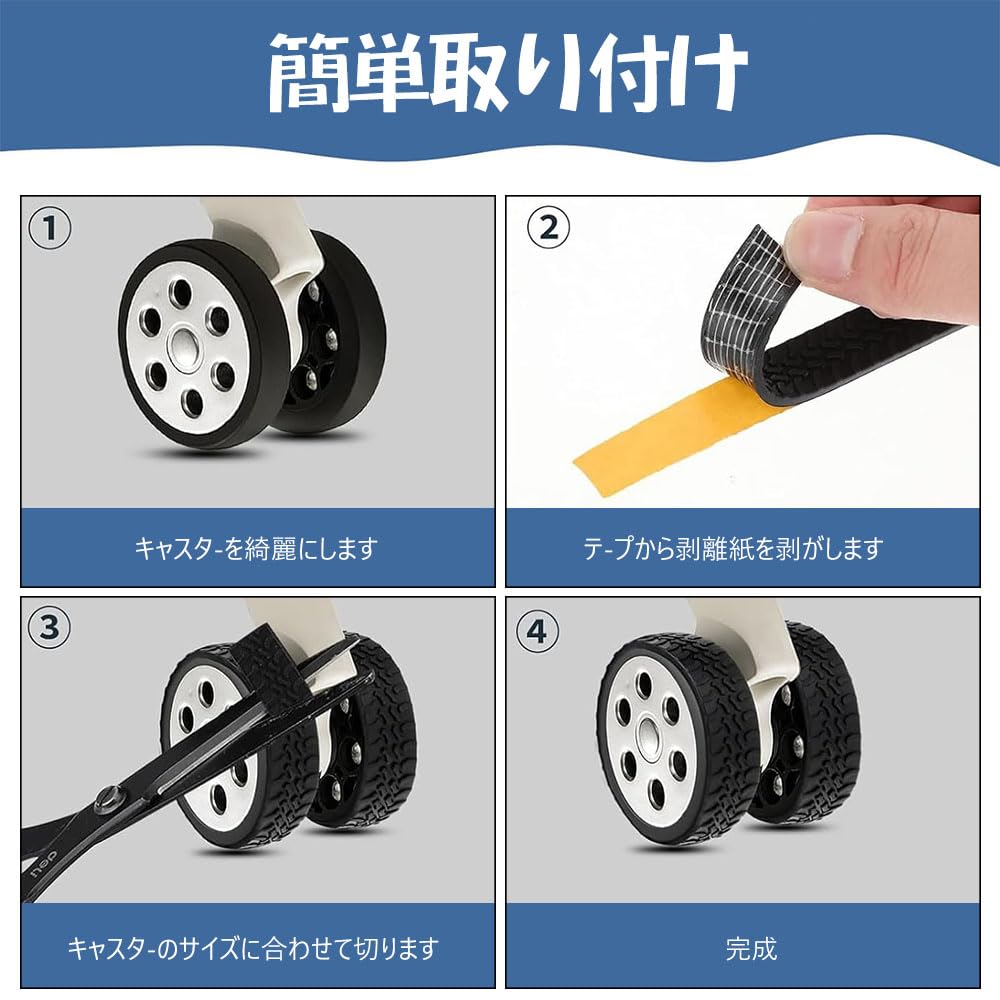 BOCAIDHK Caster Cover Suitcase Tire Cover, Set of 8, Strong