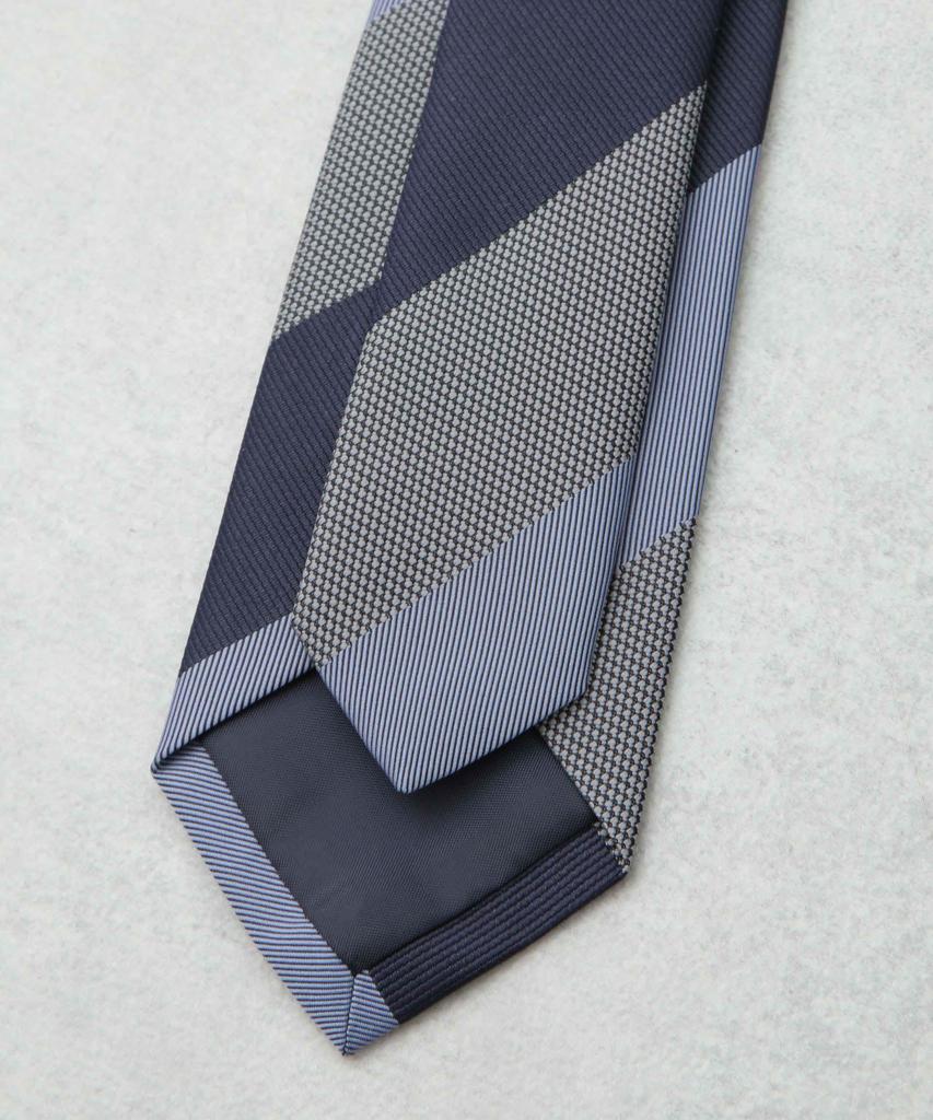 [Nano Universe] Kyoto Washable Stripe Tie, Size 1, Men's F 115, Saxophone Blue, 668-5142202