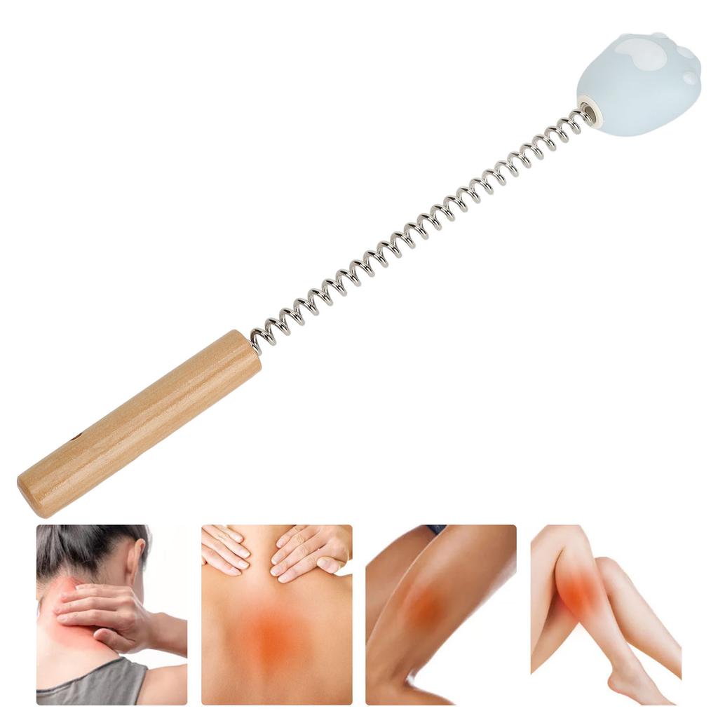 Jarní masážní kladívko Roztomilý design medvídka Klepací masážní přístroj na meridiány pro záda krk rameno