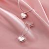 Women Heart Chain Earring Jewelry Sterling Silver Earrings for Women Party Accessories Gift Heart Earrings
