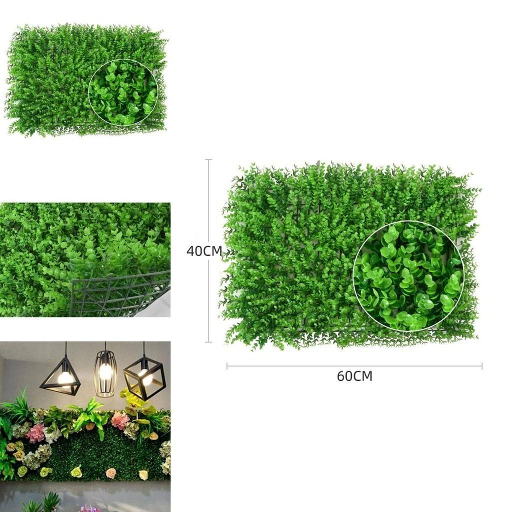 Lush 60*40cm Artificial Eucalyptus Plants Green Wall Greenery Fence Foliage Decor For Stunning Outdoor Spaces