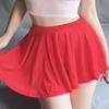 Stylish Women Underwear Lightweight Pleated Thin Flowy Above Knee Skirt for Bedroom