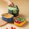 Double-Layer Lunch Box Portable Compartment Fruit Food Container Stainless Steel Microwave Bento Box Portable Picnic Fresh Boxes