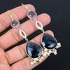 Friendship Day Sale 925 Silver Iolite Quartz Gemstone New Dangle Mother Earrings