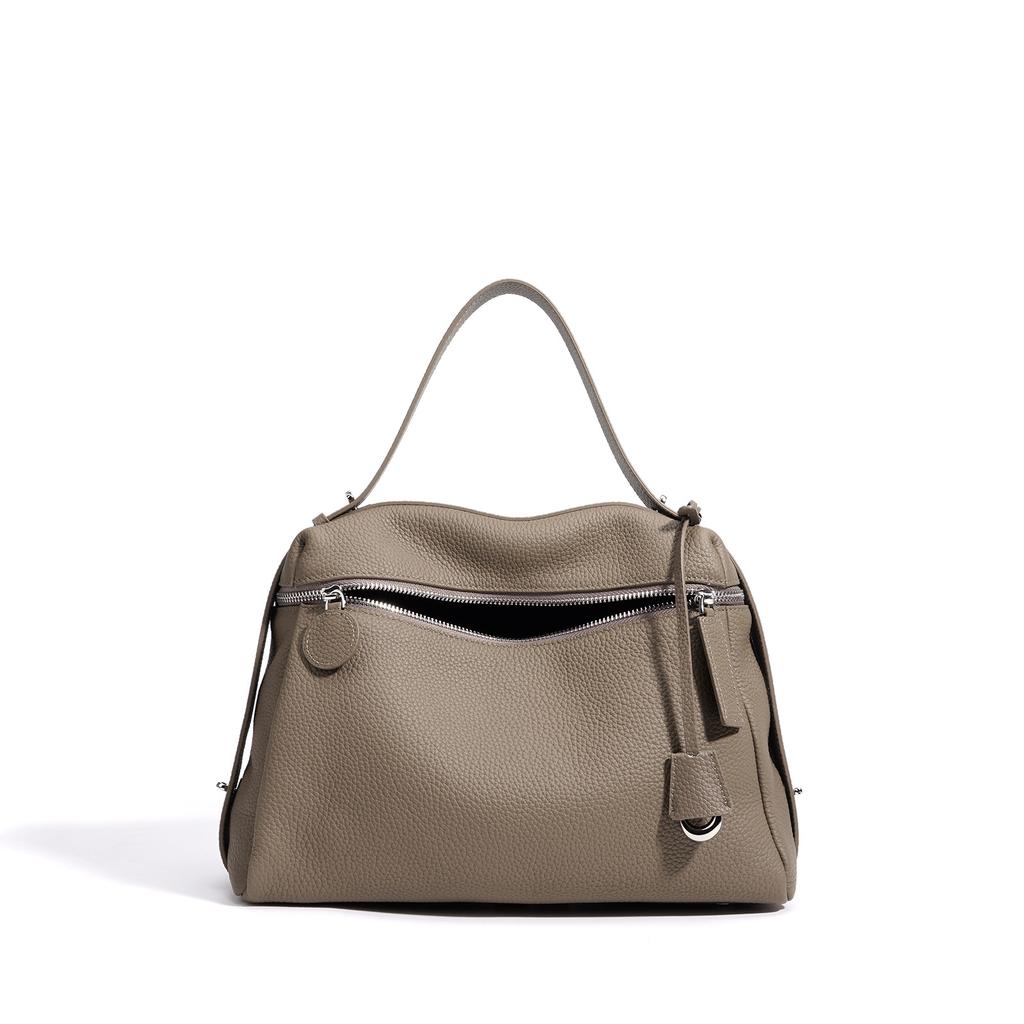 Soft leather texture bag women's 2026 early spring versatile mother bag solid color large capacity shoulder messenger handbag elements