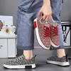 Men's Sneaker Vulcanized Shoes Printed Design Platform Skateboard Outdoor Casual Sports Shoes Tennis Running Sneakers for Men
