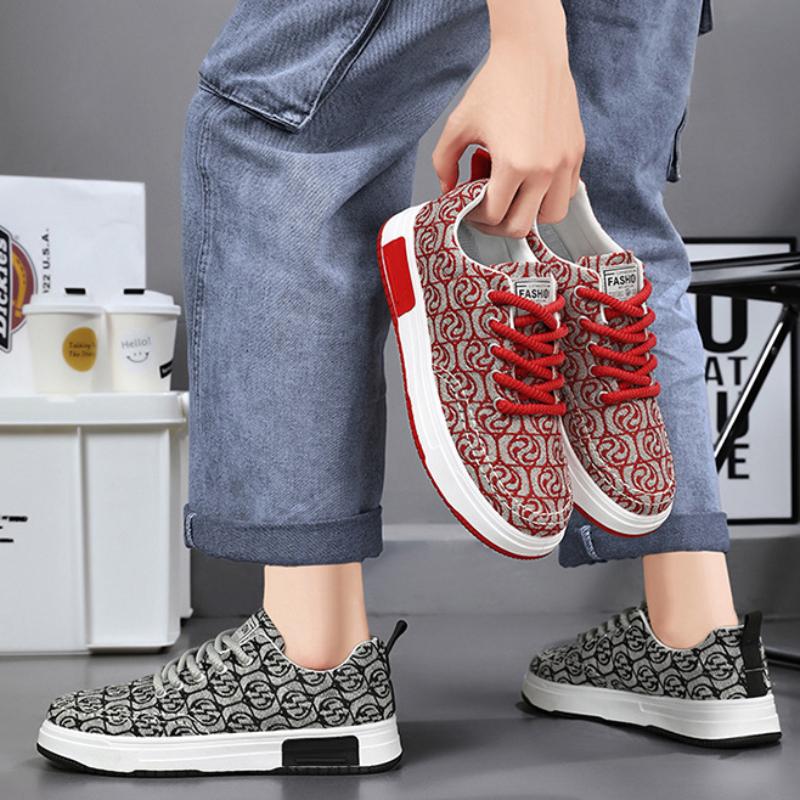 Men's Sneaker Vulcanized Shoes Printed Design Platform Skateboard Outdoor Casual Sports Shoes Tennis Running Sneakers for Men