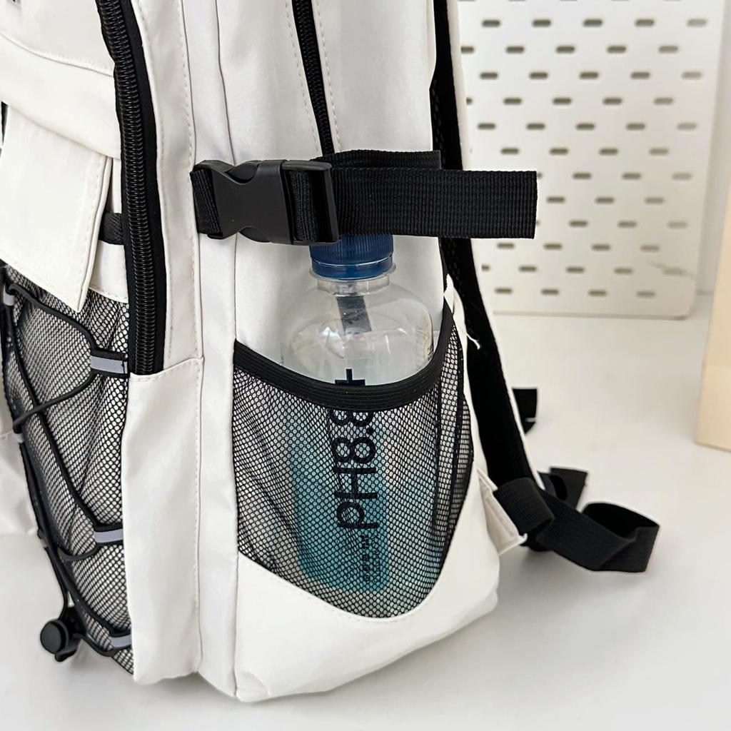 2025 Rucksack für Schüler im koreanischen und japanischen Stil - Rückenstütze, vielseitig, großes Fassungsvermögen, trendiges und schlichtes Design für die Mittelschule