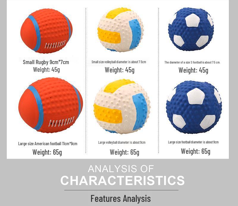 Durable Sounding Dog Toy Ball for Small to Large Dogs - Educational Training Pet Supplies