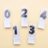 New Birthday Party Cake Decoration Bright Time and Space Black 0-9 Number PVC Boxed Baking Candles