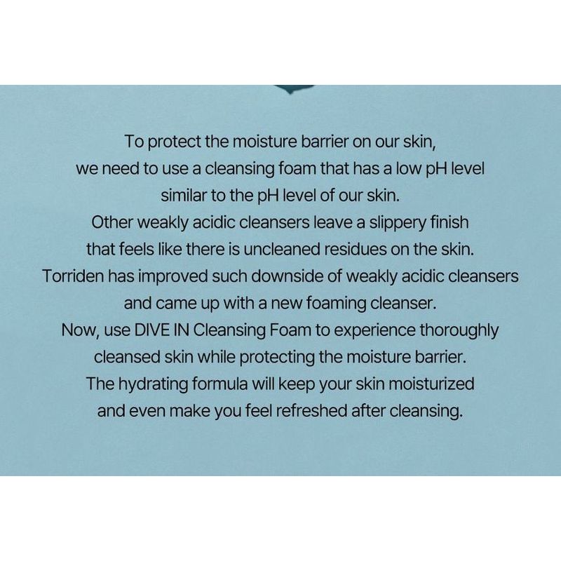 TORRIDEN DIVE-IN Reinigungsschaum mit niedermolekularer Hyaluronsäure
