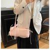 Women's Faux Leather Bowknot Underarm Bag Korean Small Square Shoulder Clutch Fashionable Handbag