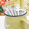 Hi 4 Pcs / Set of Stainless Steel Christmas Style Comfortable Kitchen Coffee Spoon