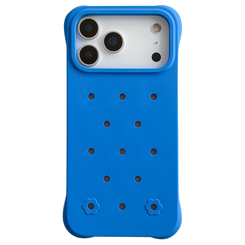 

For iPhone 17 Pro Case with Multi Holes Four Corners Shockproof Silicone + PC Phone Back Cover